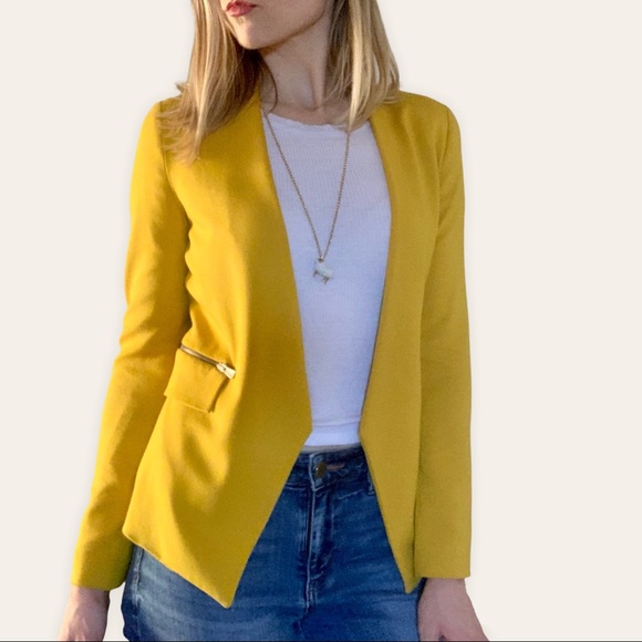 Zara Yellow Blazer - Picture 7 of 8